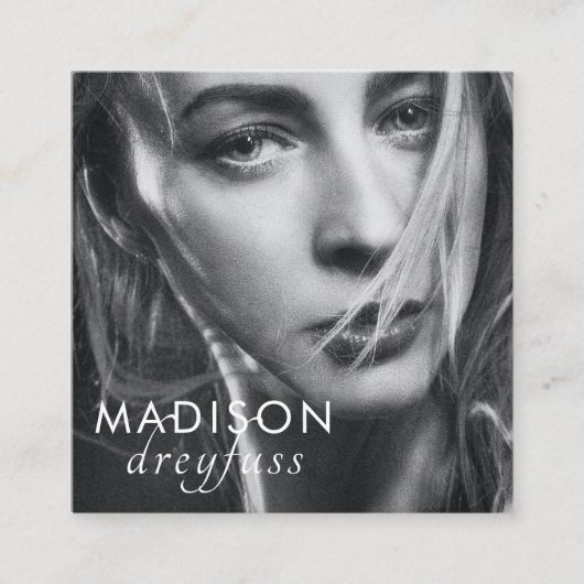 Modern minimalistisch professioneel foto Visitekaa Vierkante Visitekaartje (Voorkant)