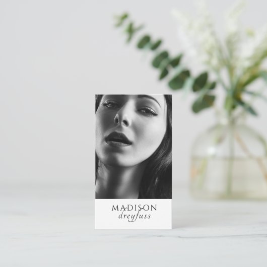 Modern minimalistisch professioneel foto Visitekaa Visitekaartje (Staand voorkant)