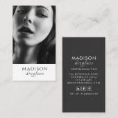 Modern minimalistisch professioneel foto Visitekaa Visitekaartje (Voorkant / Achterkant)