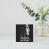 Modern minimalistisch professioneel fotoplein vierkante visitekaartje (Staand voorkant)