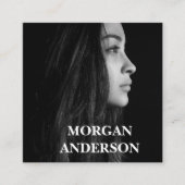 Modern minimalistisch professioneel fotoplein vierkante visitekaartje (Voorkant)