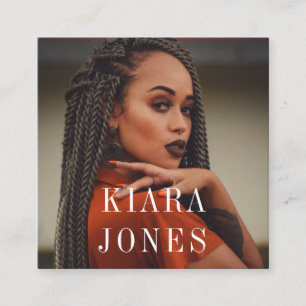 Modern minimalistisch professioneel fotoplein vierkante visitekaartje