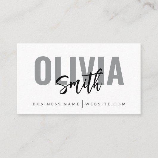 Modern minimalistisch professioneel gewoon Visitek Visitekaartje (Voorkant)