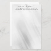 Modern minimalistisch professioneel grijs design briefpapier (Voorkant / Achterkant)