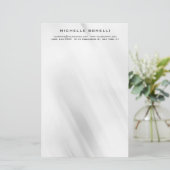 Modern minimalistisch professioneel grijs design briefpapier (Staand voorkant)