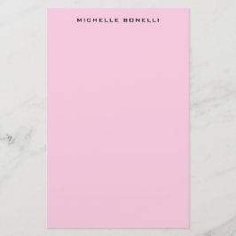 Modern Minimalistisch Professioneel Licht Roze Fem Briefpapier