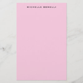 Modern Minimalistisch Professioneel Licht Roze Fem Briefpapier