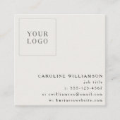 Modern Minimalistisch Professioneel Logo Cloud Wit Vierkante Visitekaartje (Voorkant)