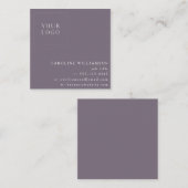 Modern minimalistisch professioneel Logo donker Pa Vierkante Visitekaartje (Voorkant / Achterkant)