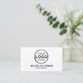 Modern Minimalistisch Professioneel Logo Foto Visitekaartje (Staand voorkant)