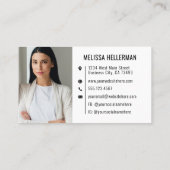 Modern Minimalistisch Professioneel Logo Foto Visitekaartje (Achterkant)