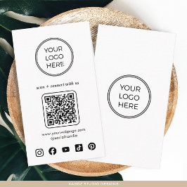 Modern Minimalistisch Professioneel Logo QR Code Visitekaartje