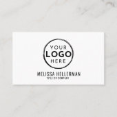 Modern Minimalistisch Professioneel Logo QR Code Visitekaartje (Voorkant)