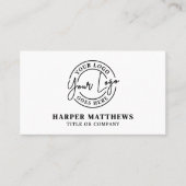 Modern Minimalistisch Professioneel Logo QR Code Visitekaartje (Voorkant)