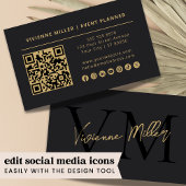 Modern minimalistisch professioneel marketingmonog visitekaartje