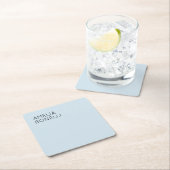 Modern minimalistisch professioneel platenblauw kartonnen onderzetters (Insitu)