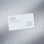 Modern minimalistisch professioneel platenblauw magnetisch visitekaartje (Voorbeeld)