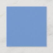 Modern minimalistisch professioneel platenblauw vierkante visitekaartje (Achterkant)