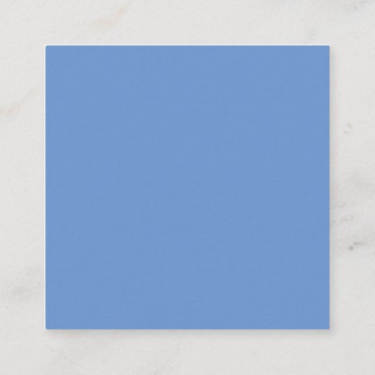 Modern minimalistisch professioneel platenblauw vierkante visitekaartje (Achterkant)