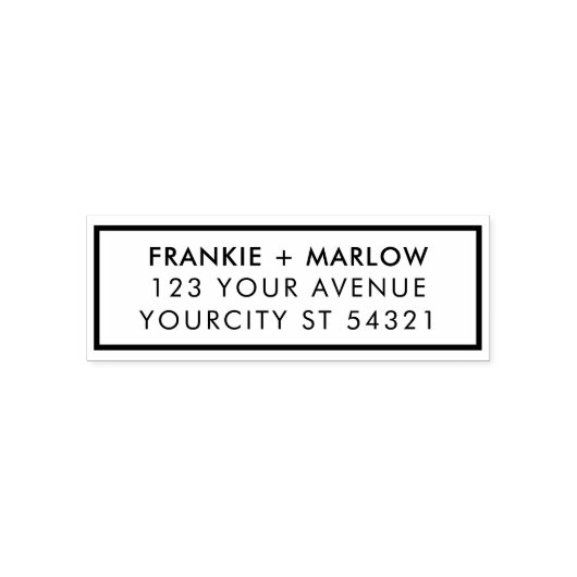 Modern minimalistisch professioneel retouradres  zelfinktende stempel (Design)