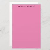 Modern Minimalistisch Professioneel Roze Vrouwelij Briefpapier (Voorkant / Achterkant)