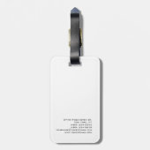 Modern minimalistisch professioneel scherm zwart-w bagagelabel (Achterkant verticaal)