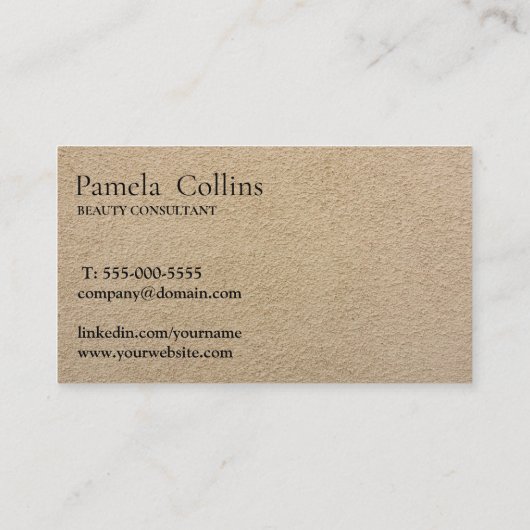 Modern, minimalistisch professioneel script visitekaartje (Achterkant)