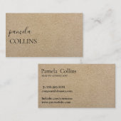 Modern, minimalistisch professioneel script visitekaartje (Voorkant / Achterkant)