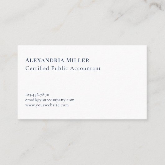 Modern minimalistisch professioneel Visitekaartje (Voorkant)