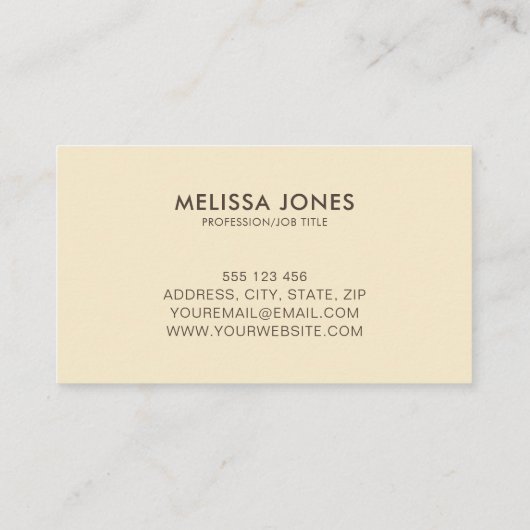 Modern minimalistisch professioneel Visitekaartje (Achterkant)