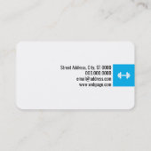 Modern minimalistisch professioneel wit afgerond visitekaartje (Achterkant)