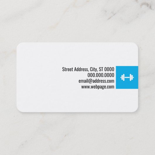 Modern minimalistisch professioneel wit afgerond visitekaartje (Achterkant)