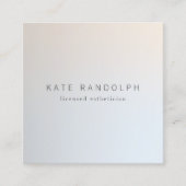 Modern minimalistisch professioneel zilveren vierk vierkante visitekaartje (Voorkant)