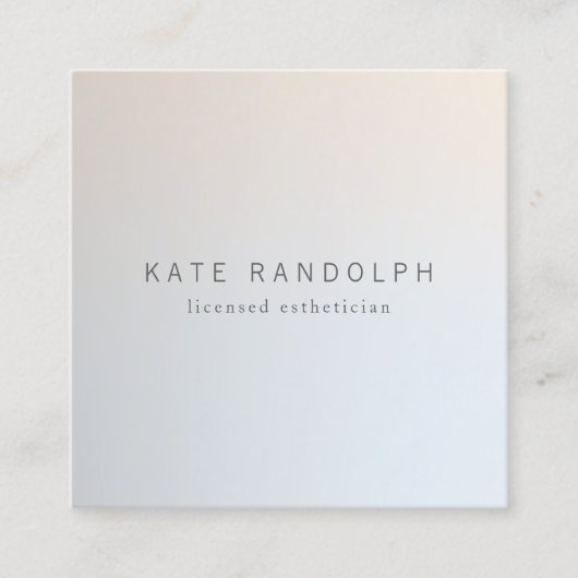 Modern minimalistisch professioneel zilveren vierk vierkante visitekaartje (Voorkant)