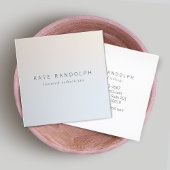 Modern minimalistisch professioneel zilveren vierk vierkante visitekaartje