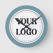 Modern Minimalistisch Professioneel Zwart Ronde Klok (Voorkant)