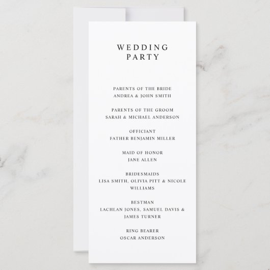 Modern minimalistisch programma voor zwart-witbrui (Achterkant)