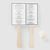 Modern minimalistisch programma voor zwart-witbrui handwaaier (Voorkant en achterkant)