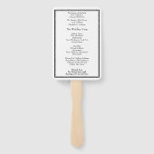 Modern minimalistisch programma voor zwart-witbrui handwaaier (Achterkant)