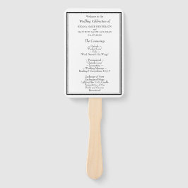 Modern minimalistisch programma voor zwart-witbrui handwaaier