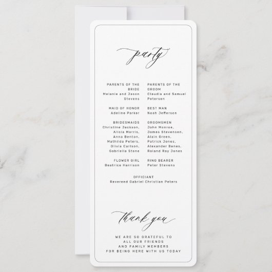 Modern minimalistisch programma voor zwarte en wit (Achterkant)