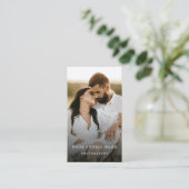 Modern minimalistisch QR Code Photo Visitekaartje (Staand voorkant)