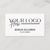 Modern Minimalistisch QR Code Professioneel Logo Visitekaartje (Voorkant)