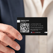 Modern minimalistisch QR-code Visitekaartje - Zwar