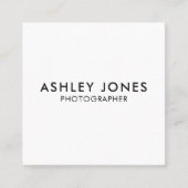 Modern minimalistisch QR-Visitekaartje Vierkante Visitekaartje (Voorkant)