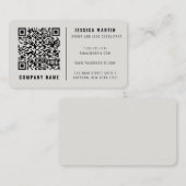 Modern minimalistisch QR-Visitekaartje Visitekaartje (Voorkant / Achterkant)