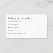 Modern minimalistisch QR-Visitekaartje Visitekaartje (Achterkant)