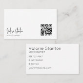 Modern minimalistisch QR-Visitekaartje Visitekaartje (Voorkant / Achterkant)