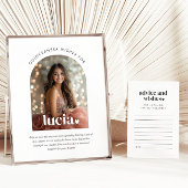 Modern minimalistisch Quinceañera advies wenst Kaa Kaart