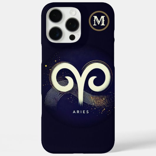 Modern Minimalistisch Ram Symbool Case-Mate iPhone Case (Achterkant)